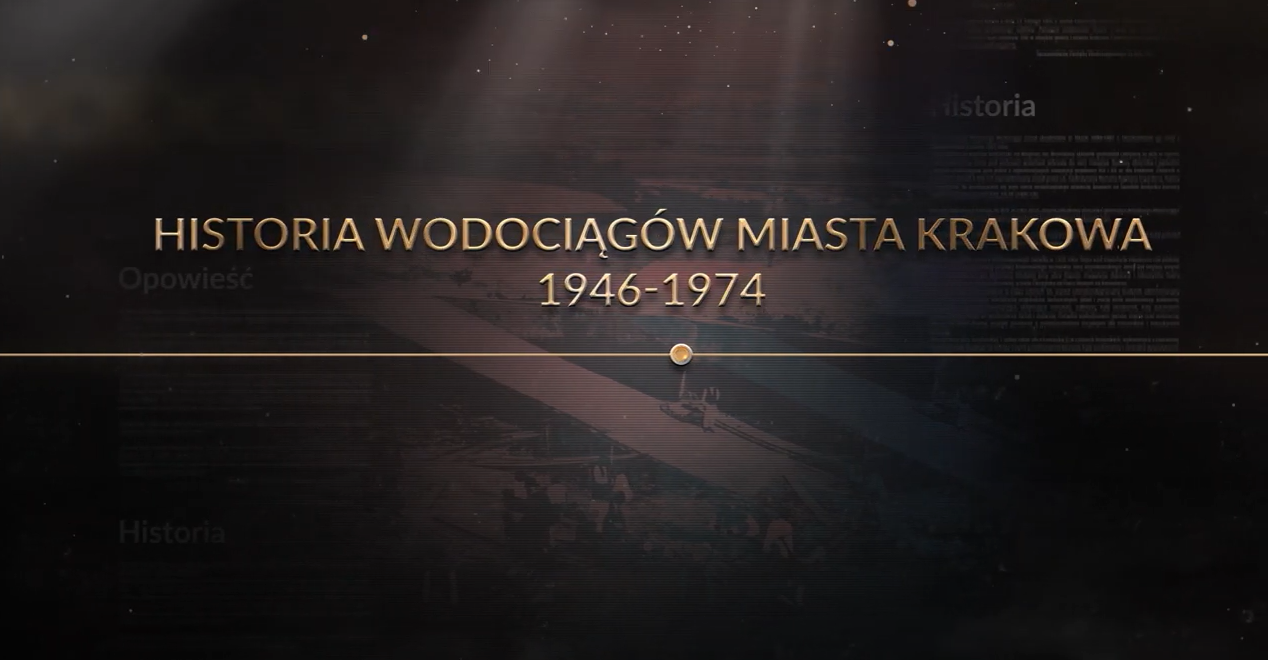 Kadr z filmu historycznego o Wodociągach Miasta Krakowa cz. II.