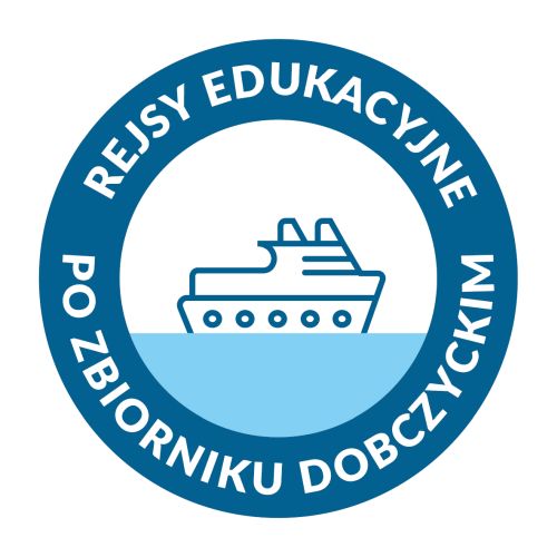 Logo rejsów edukacyjnych po Zbiorniku Dobczyckim.
